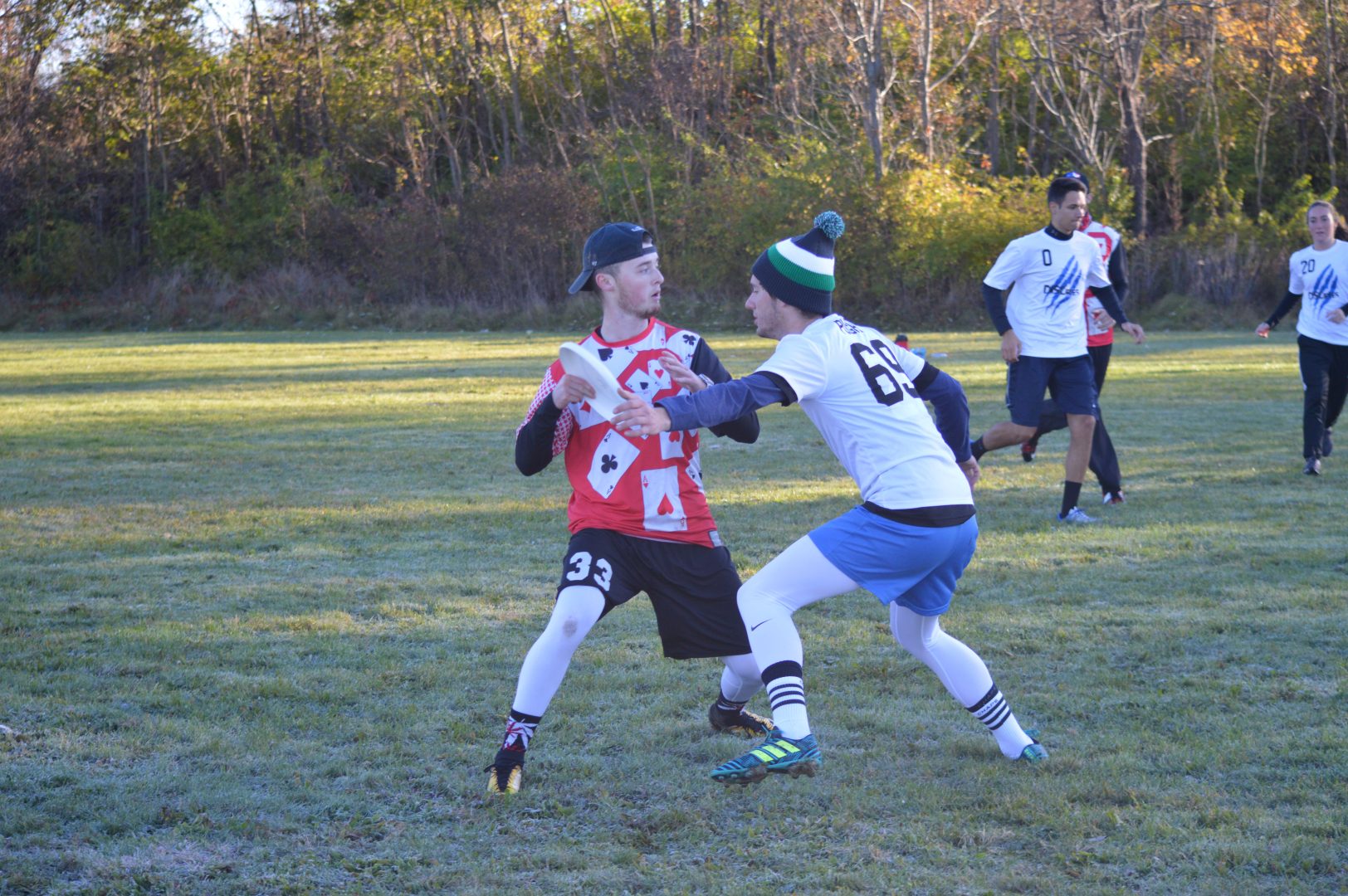 In this file photo, senior exercise science major Ben Hooker looks upfield during an ultimate frisbee game.