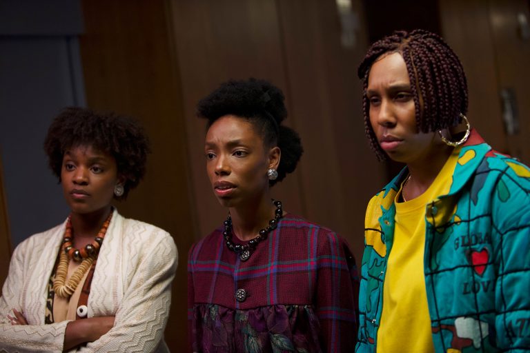 Yaani King Mondschein, Elle Lorraine and Lena Waithe appears in "Bad Hair" by Justin Simien.