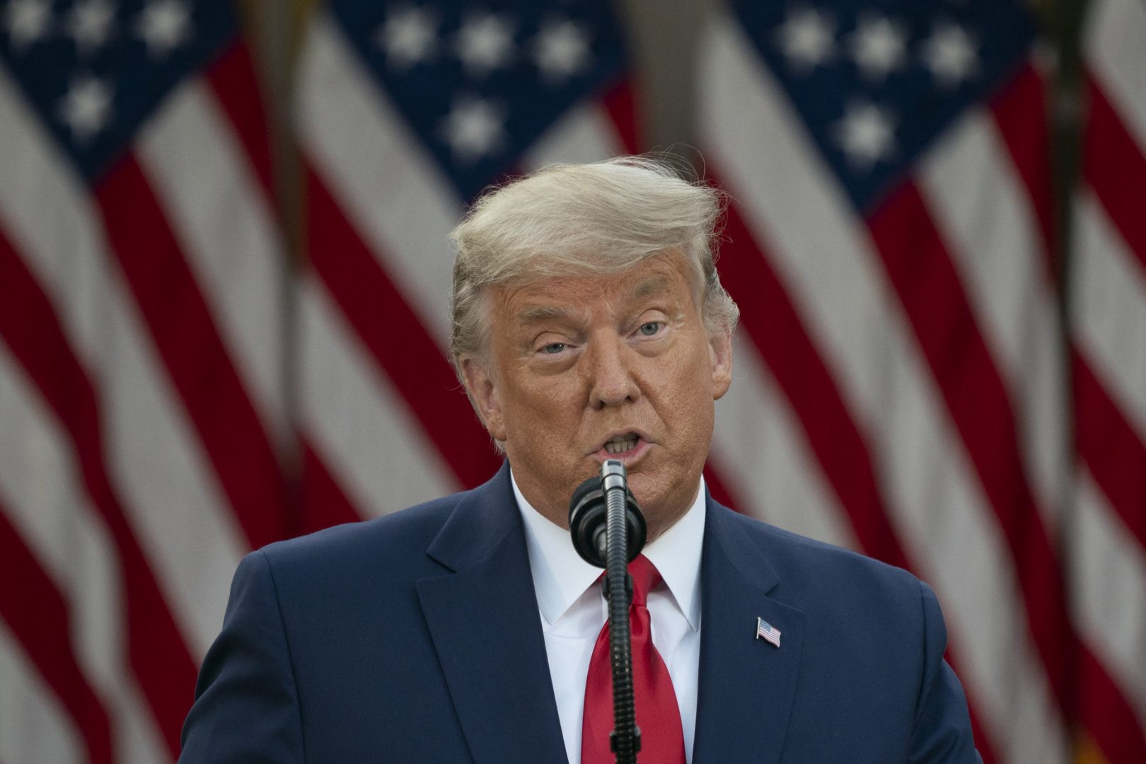 President Donald Trump delivers an update on Operation Warp Speed at the White House in Washington, D.C., on Friday, Nov. 13, 2020.