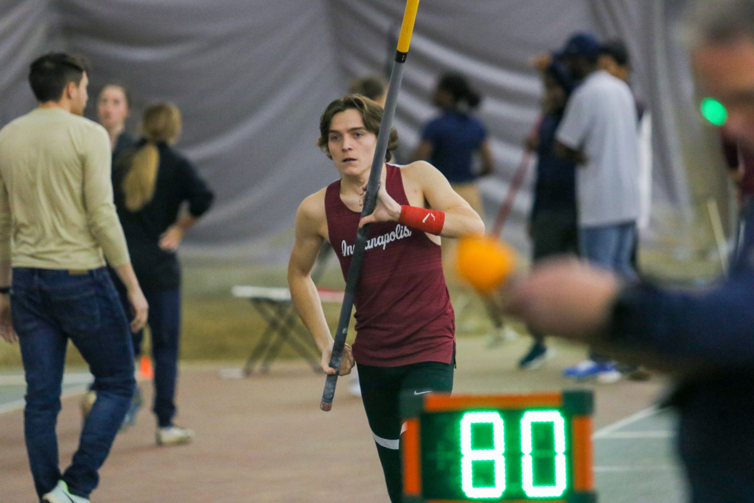 UIndy Track and Field competes on campus in the indoor GLVC