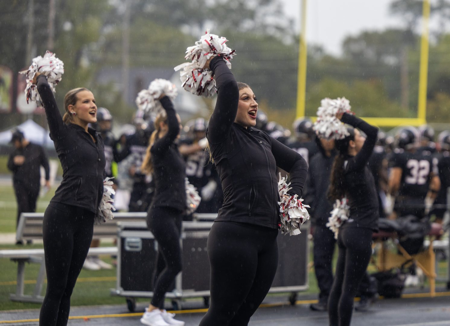 UIndy dance team at football game