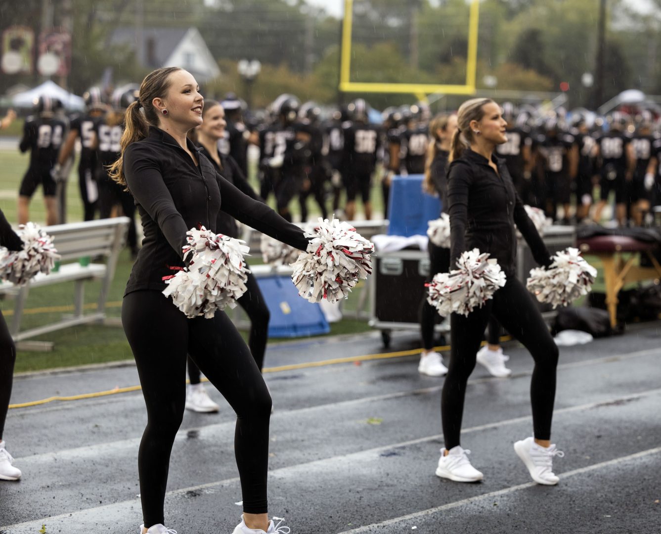 UIndy dance team at football game