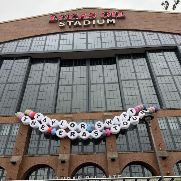 Lucas Oil Stadium with Taylor Swift Eras Tour Friendship Bracelet