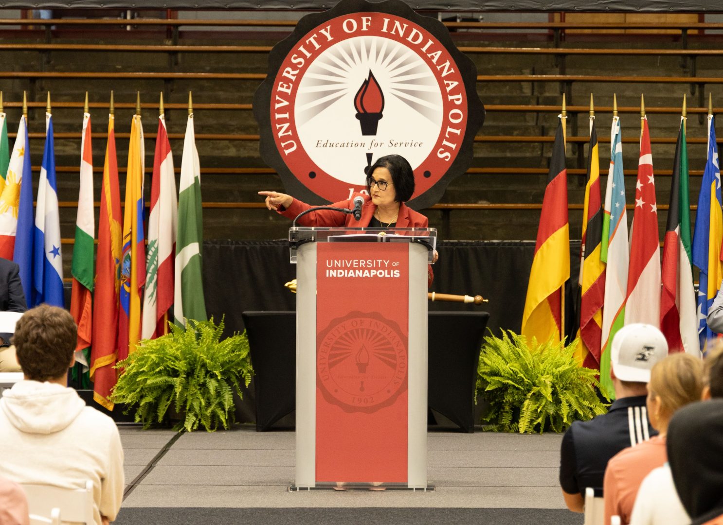 University President Tanuja Singh speaking at Conovcation