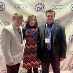 Logan McInnes, Katie Greenan and Luke Cooper pose for a photo on the MediaFest25 red carpet. The Reflector attended conference sessions where professionals shared their insights.