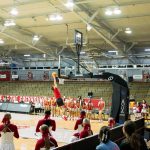 Student makes dunk at Nic @ Nite event