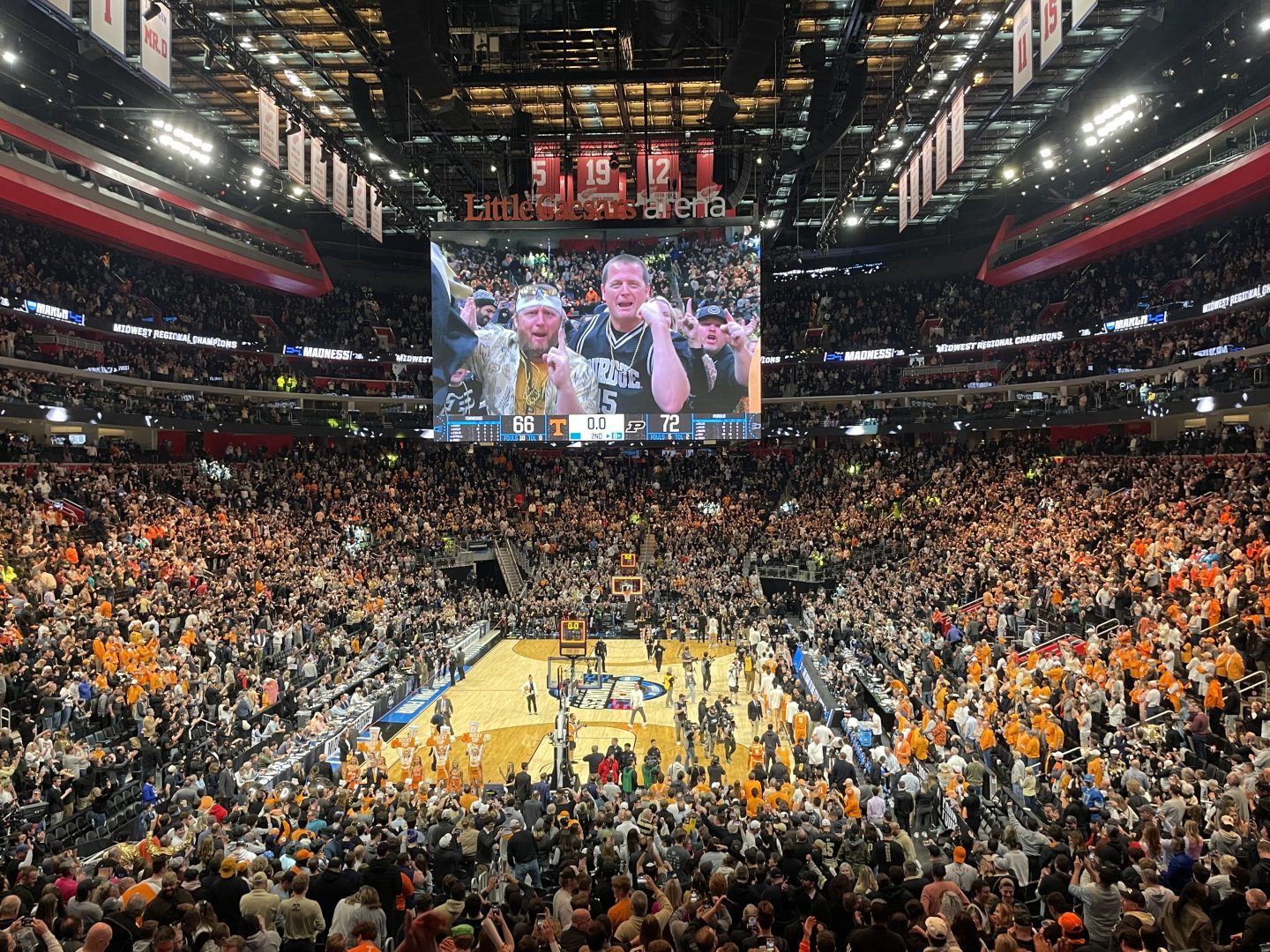 Little Caesars Arena, home of the Detroit Pistons, also a host site for March Madness.