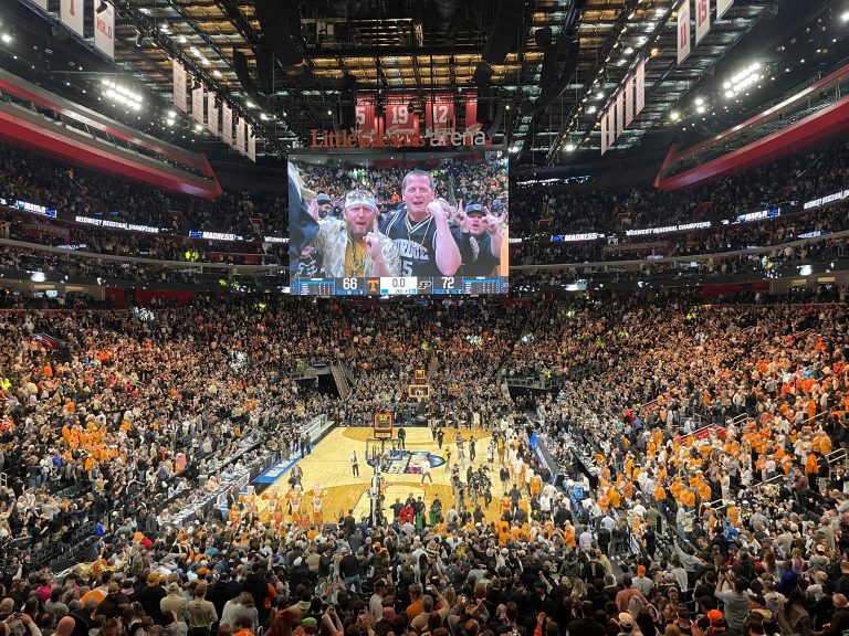 Little Caesars Arena, home of the Detroit Pistons, also a host site for March Madness.