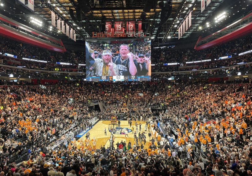 Little Caesars Arena, home of the Detroit Pistons, also a host site for March Madness.
