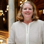 Cinde Wirth standing in the Indiana State House